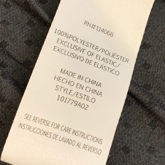 Tops Black Tiny Square Pattern Blouse Size S - Picture 7 of 8